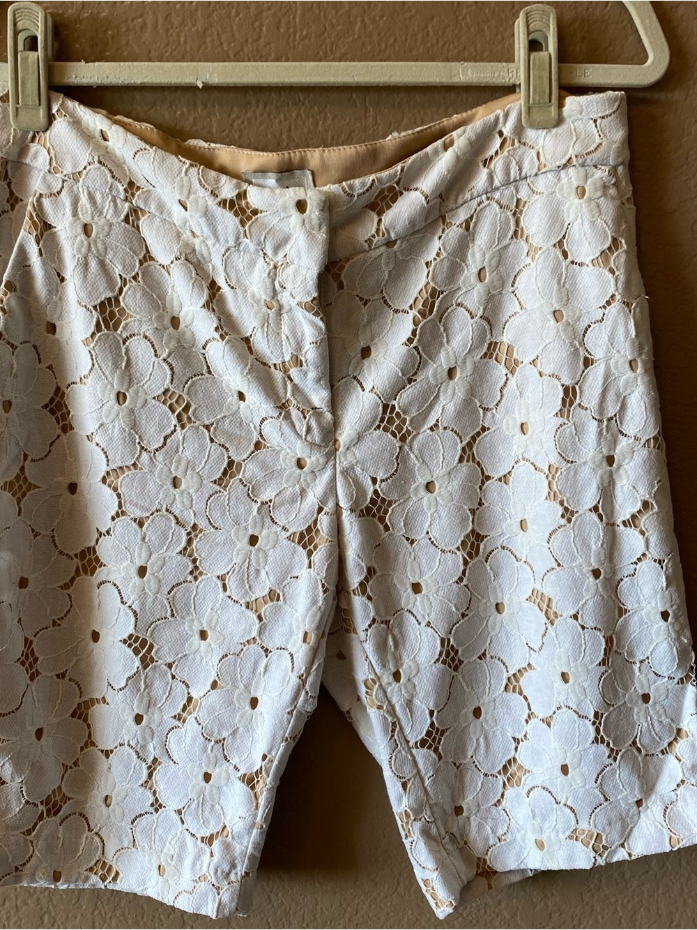 eci Floral Lace Overlay Bermuda Short